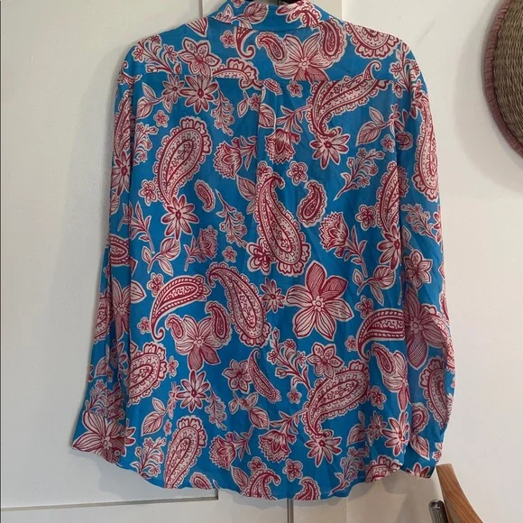 Xirena Beau Shirt In Capri Blue Red medium - Picture 8 of 8